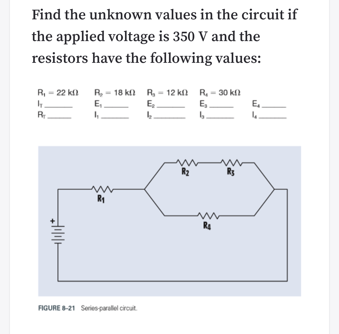 Answered: Find The Unknown Values In The Circuit… | Bartleby