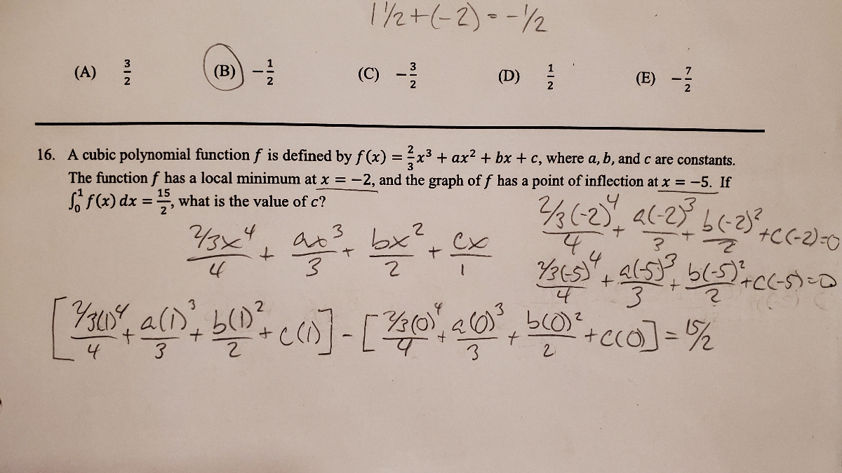 Answered 16 A Cubic Polynomial Function F Is Bartleby