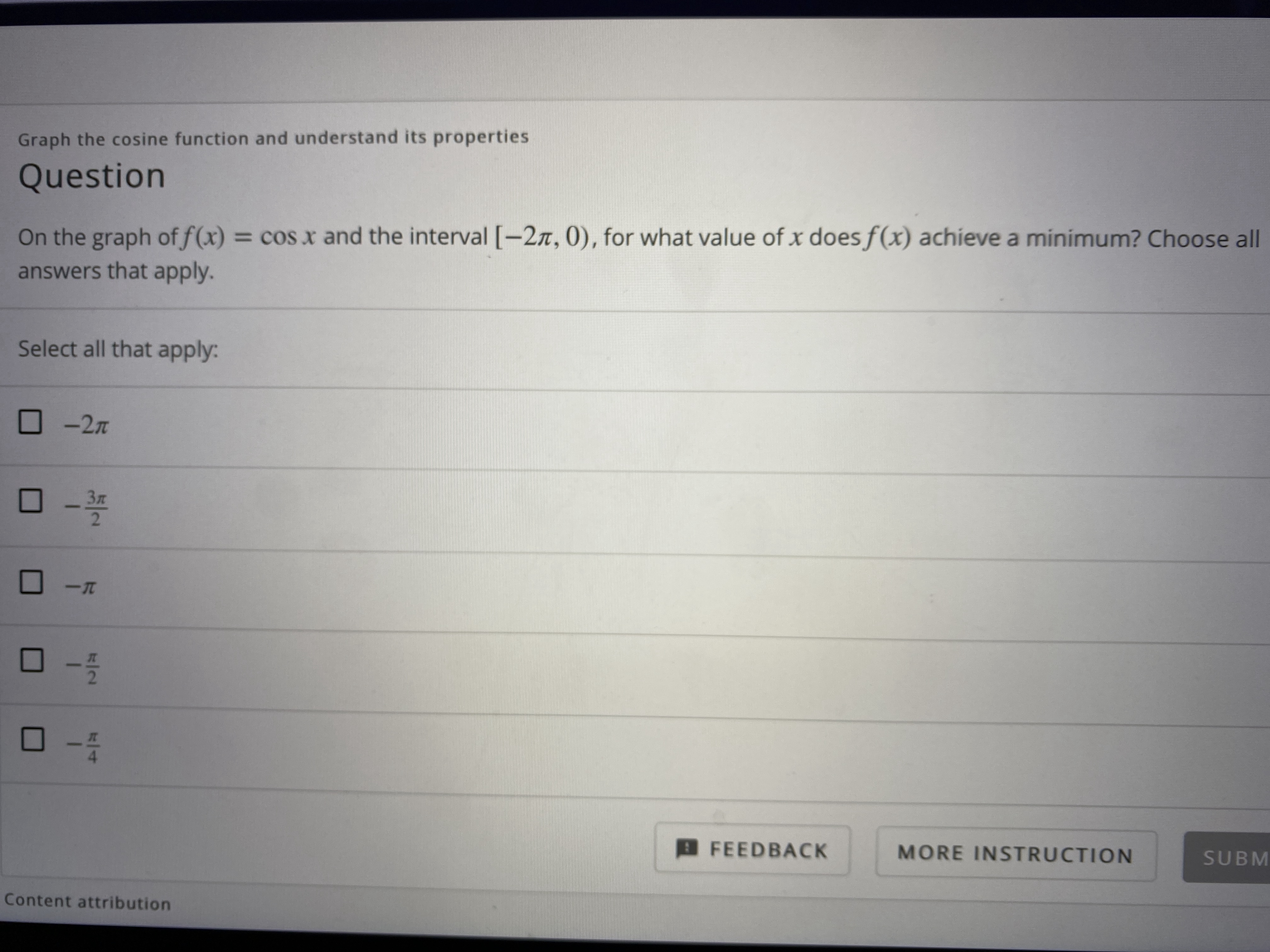 Answered On The Graph Of F X Cos X And The Bartleby