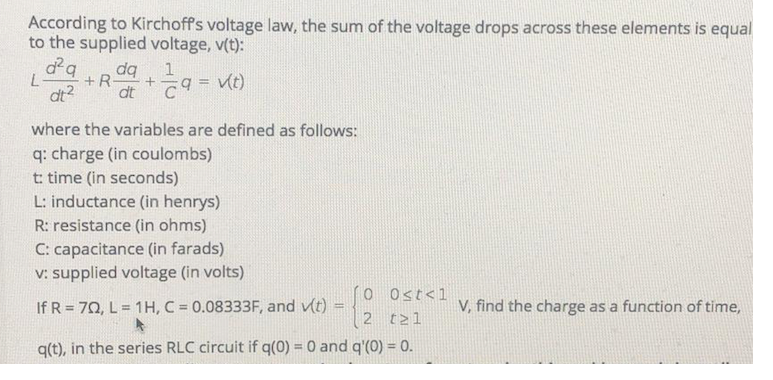 Answered According To Kirchoff S Voltage Law Bartleby