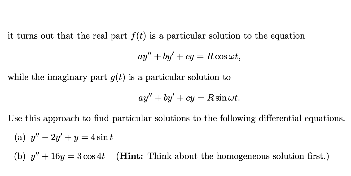 Answered Problem 3 Complex Exponential Bartleby