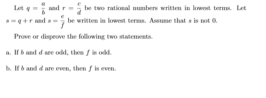 Answered Let Q And R Be Two Rational Numbers Bartleby