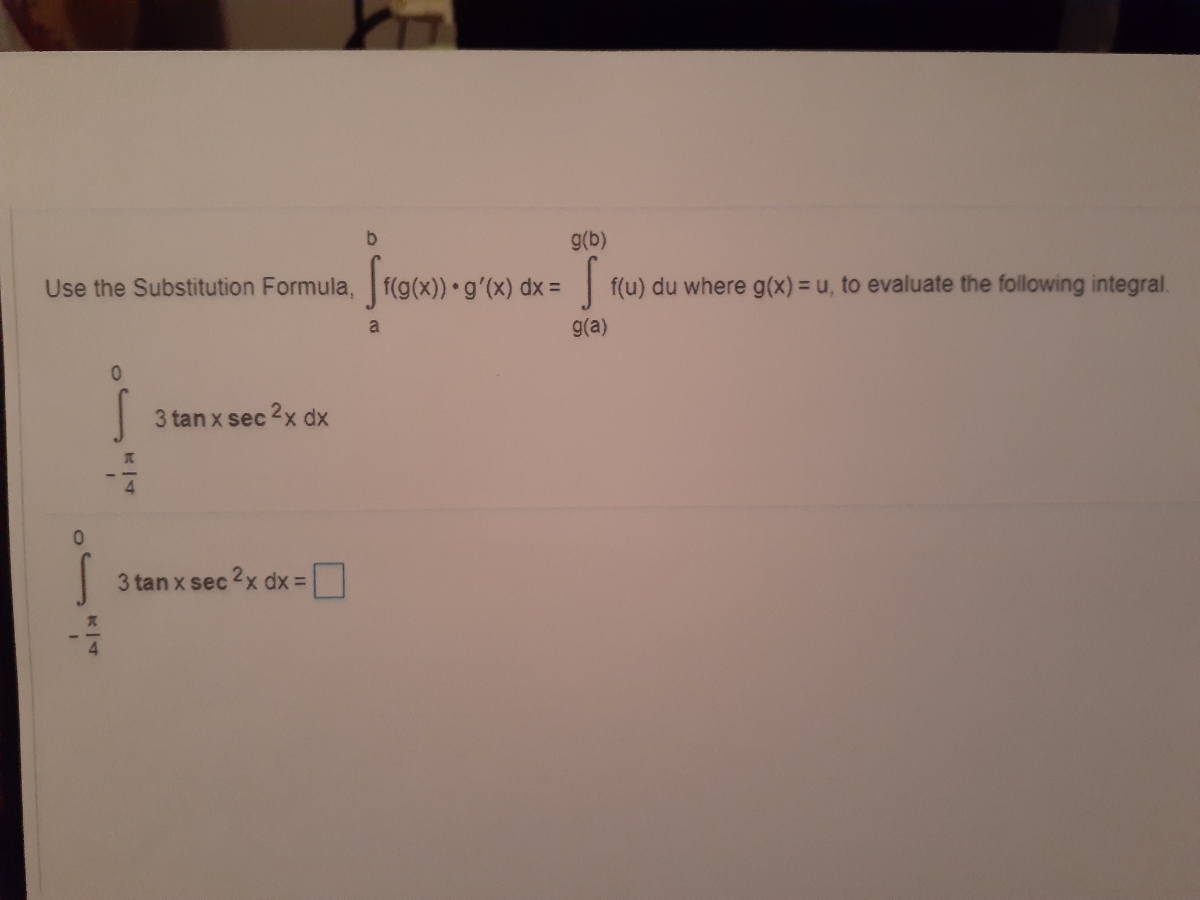 Answered G B Use The Substitution Formula Bartleby