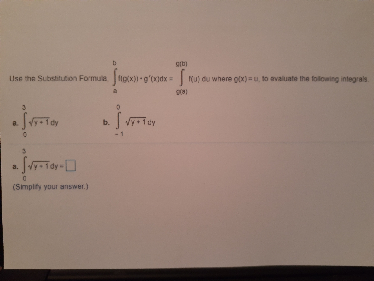 Answered G B Use The Substitution Formula Bartleby