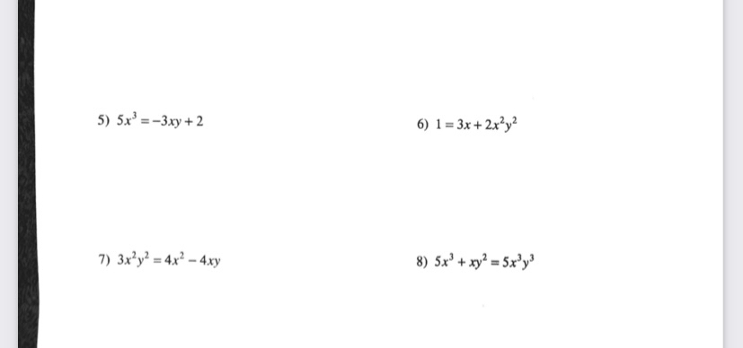 Answered 5 5x 3xy 2 6 1 3x 2x Y 7 3x Y Bartleby