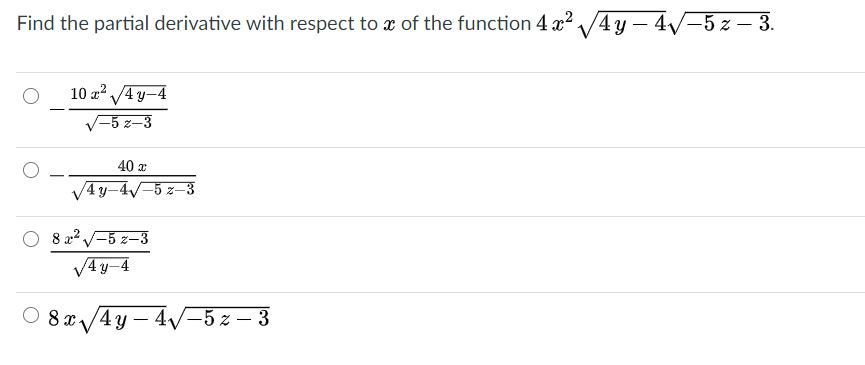 Answered Find The Partial Derivative With Bartleby