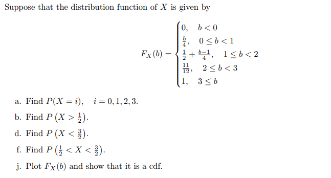 Answered Suppose That The Distribution Function Bartleby