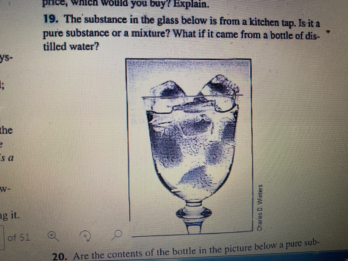 Answered 19 The Substance In The Glass Below Is Bartleby