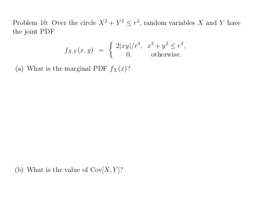 Answered Problem 10 Over The Circle X Y Bartleby