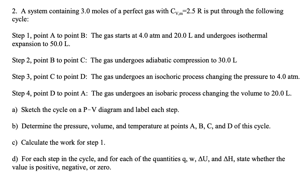 Answered 2 A System Containing 3 0 Moles Of A Bartleby