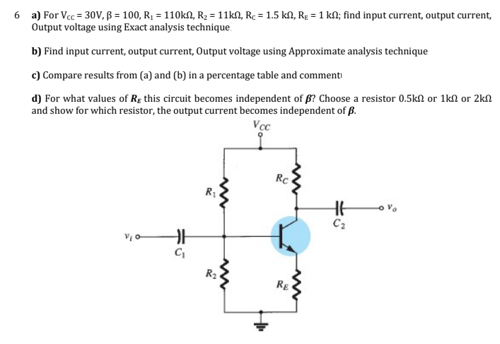 Answered 6 A For Vcc 30v Ss 100 R1 Bartleby