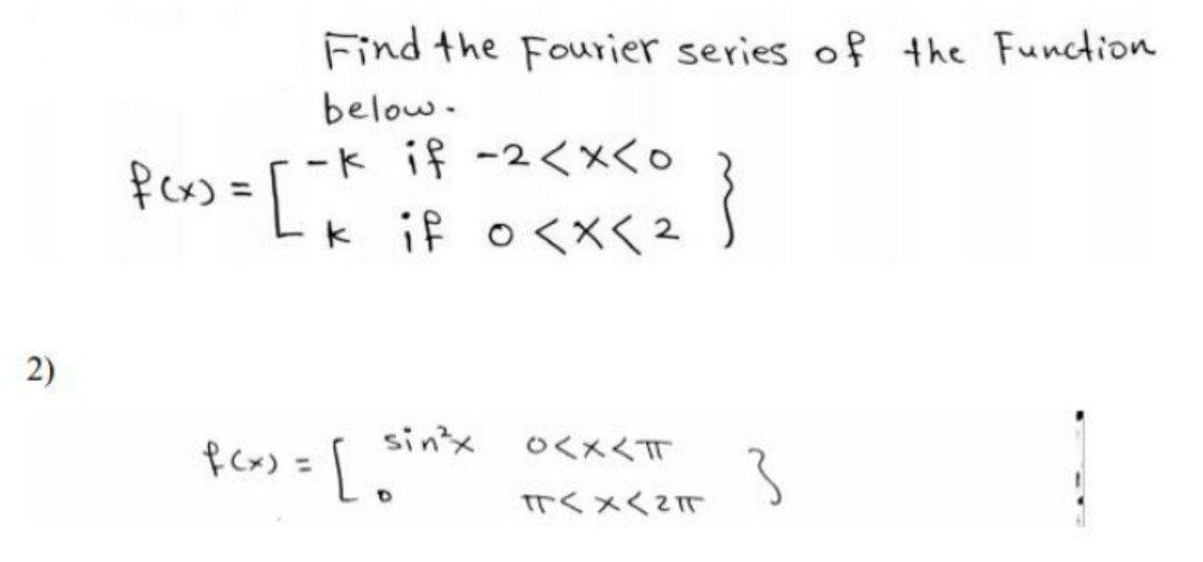 Answered Find The Fourier Series Of The Function Bartleby