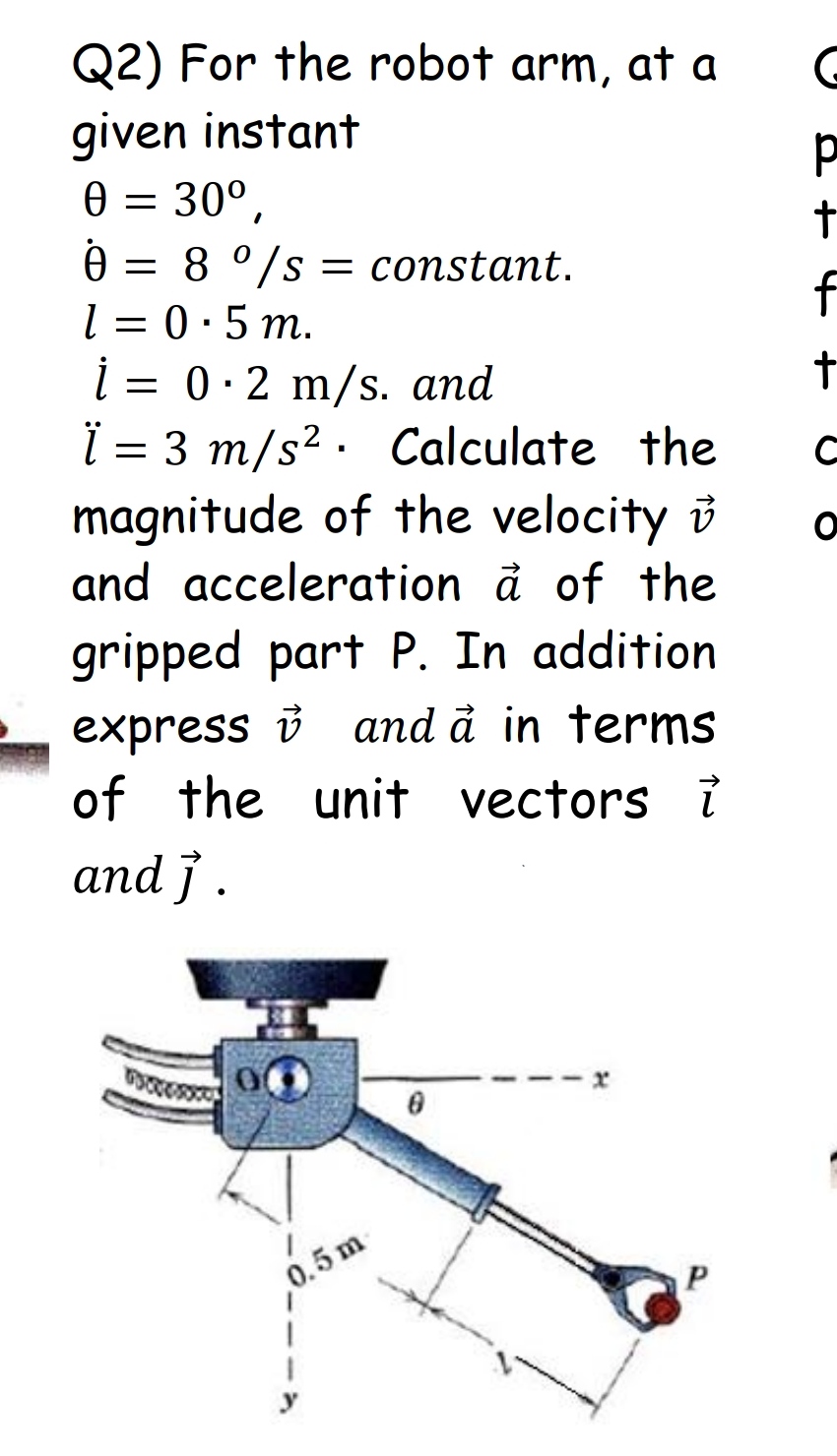 Answered Q2 For The Robot Arm At A Given Bartleby