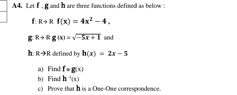 Answered Let F G And H Are Three Functions Bartleby