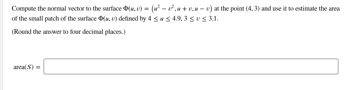 Answered Compute The Normal Vector To The Bartleby