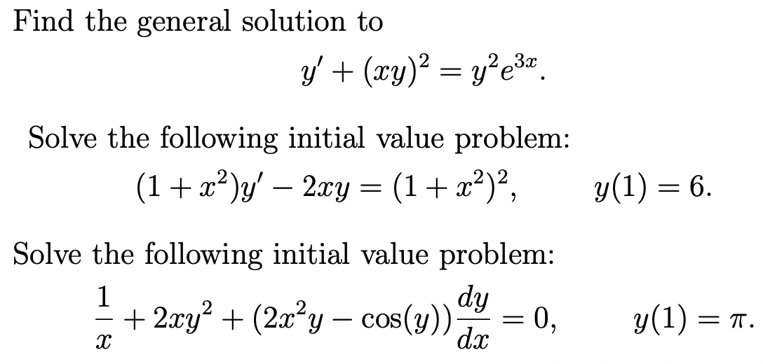 Answered Find The General Solution To Y Xy Bartleby