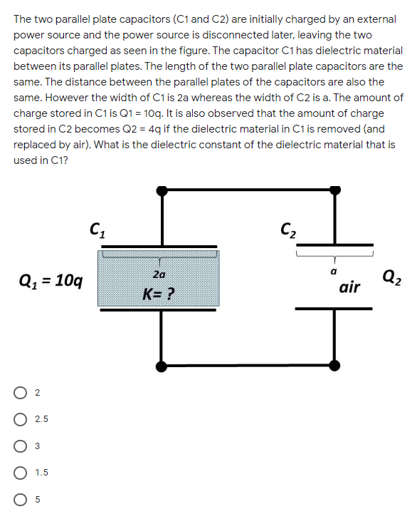 Answered The two parallel plate capacitors (C1… bartleby