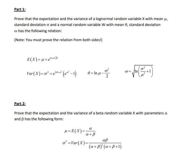 Answered Part 2 Prove That The Expectation And Bartleby