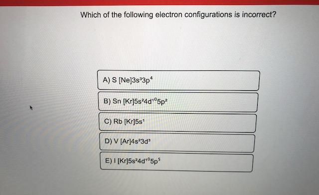 Answered Which Of The Following Electron Bartleby