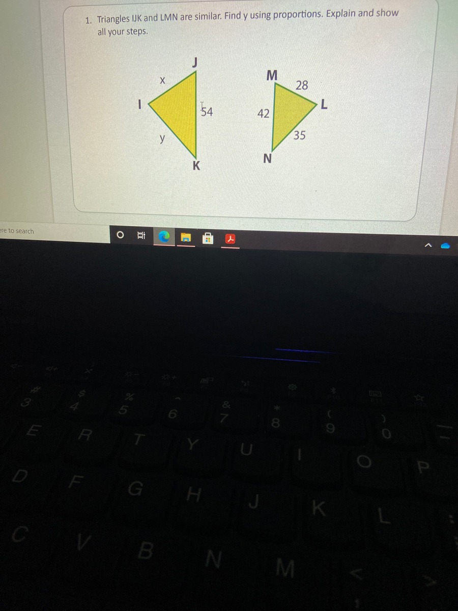 Answered 1 Triangles Ijk And Lmn Are Similar Bartleby 7836