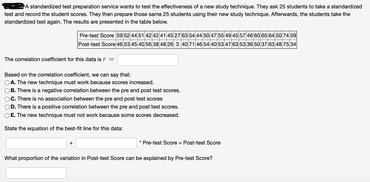 Answered: A standardized test preparation service… | bartleby