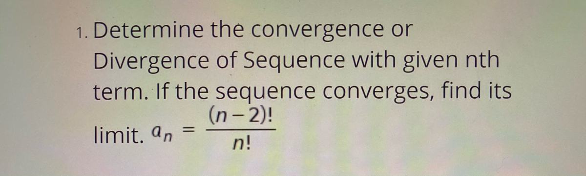 sequences convergence to divergence