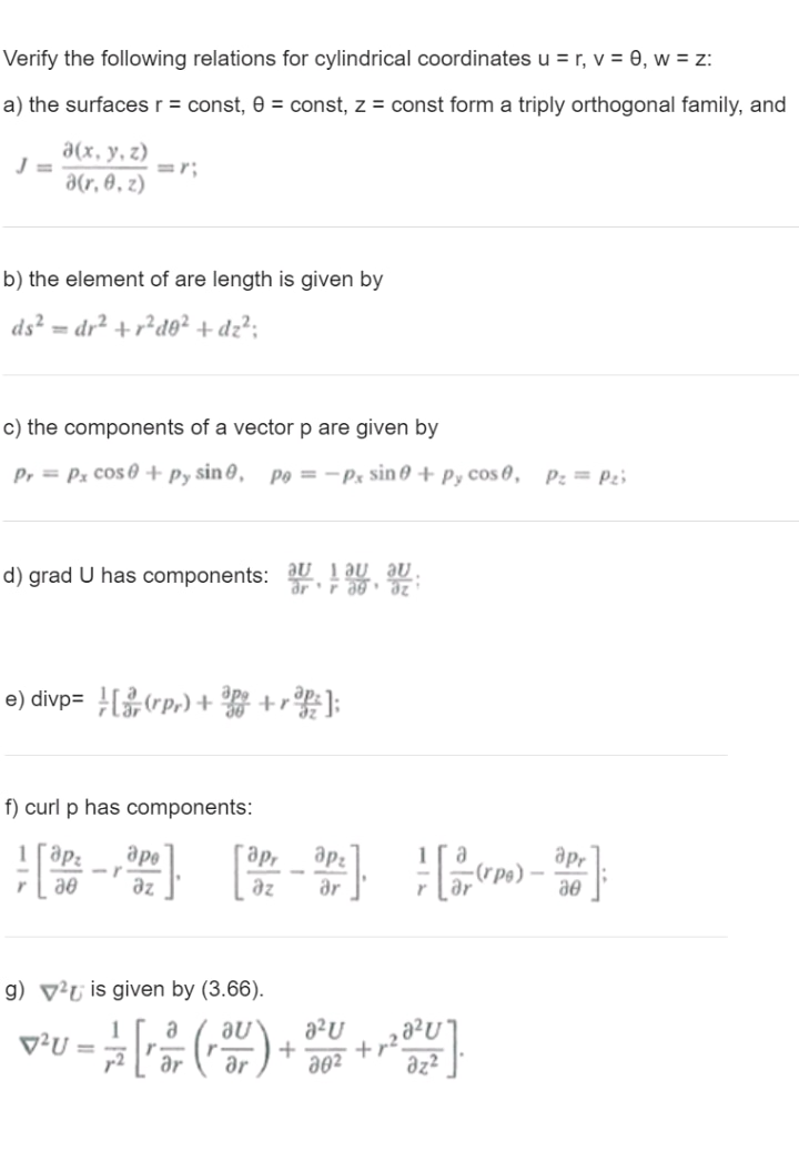 Answered Verify The Following Relations For Bartleby