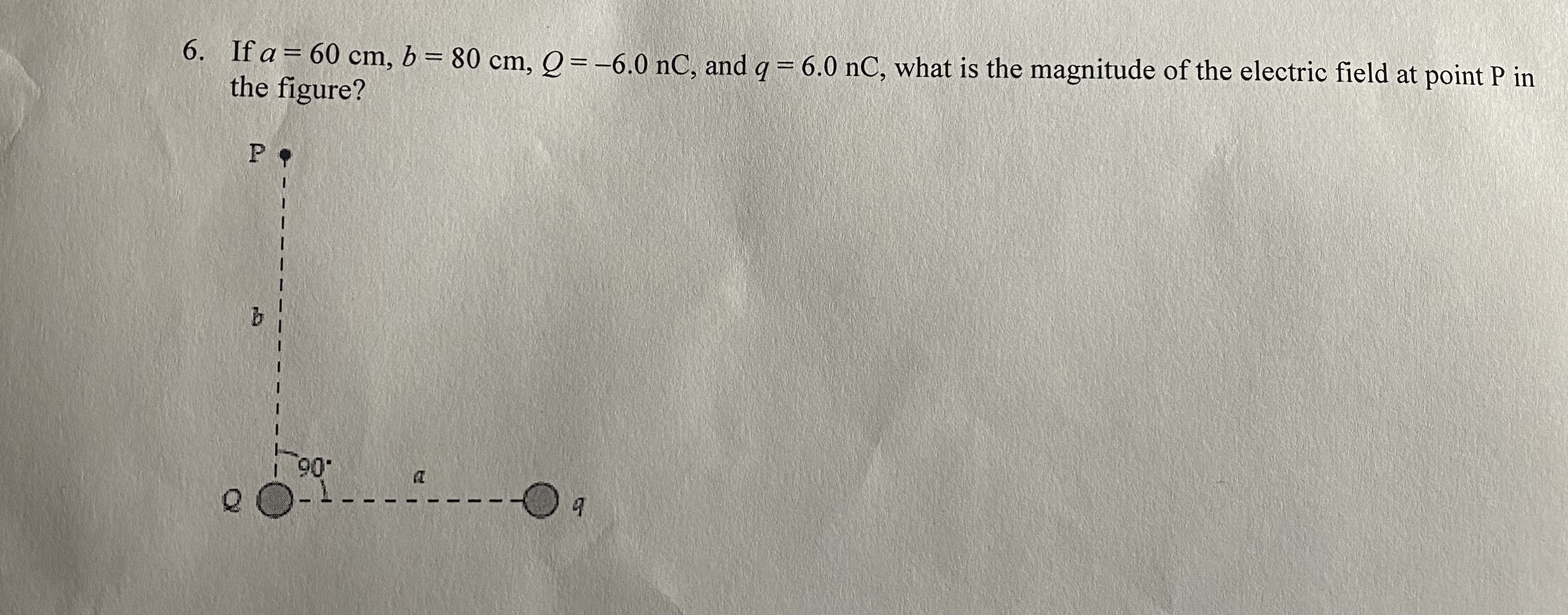 Answered 6 If A 60 Cm 6 80 Cm Q 6 0 Bartleby