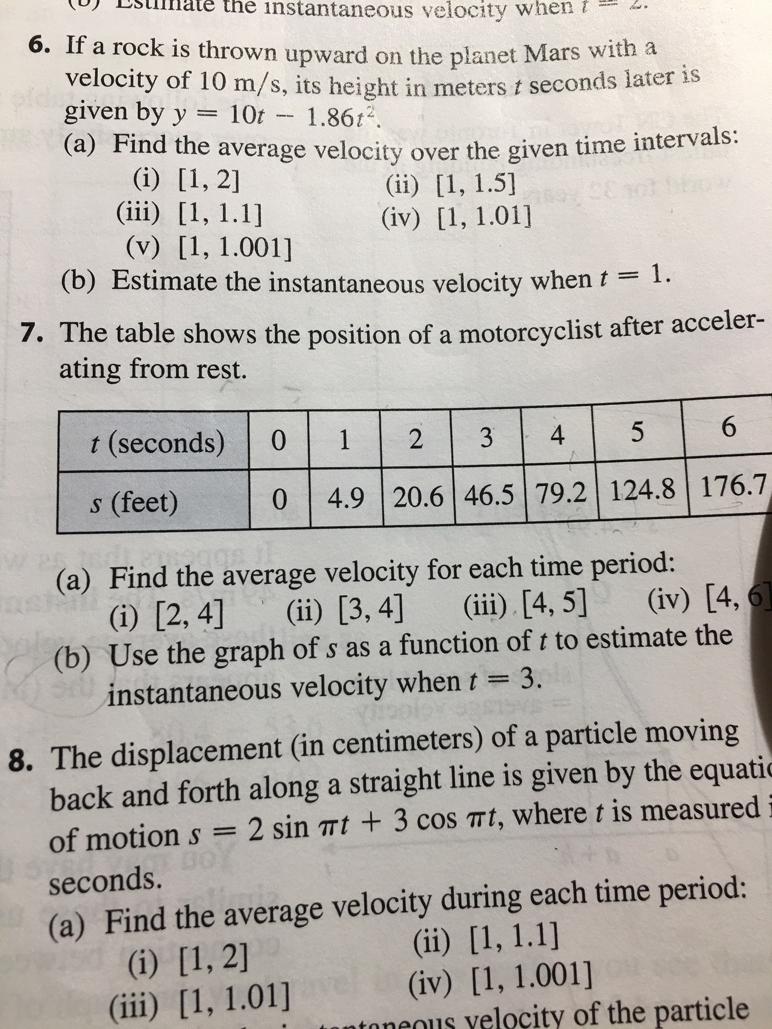 Answered The Instantaneous Velocity When 6 It A Bartleby