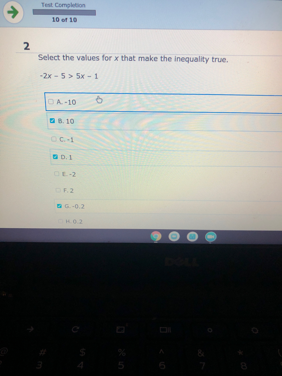 Answered Select The Values For X That Make The Bartleby