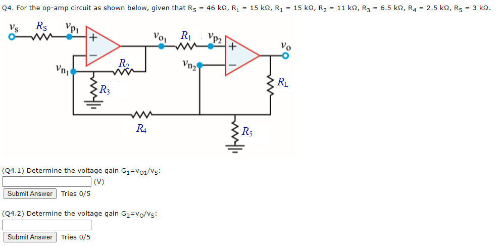 Answered 24 1 Determine The Voltage Gain Bartleby