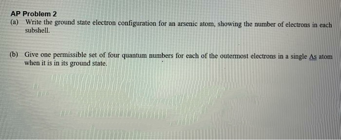 Answered AP Problem 2 (a) Write the ground state… bartleby