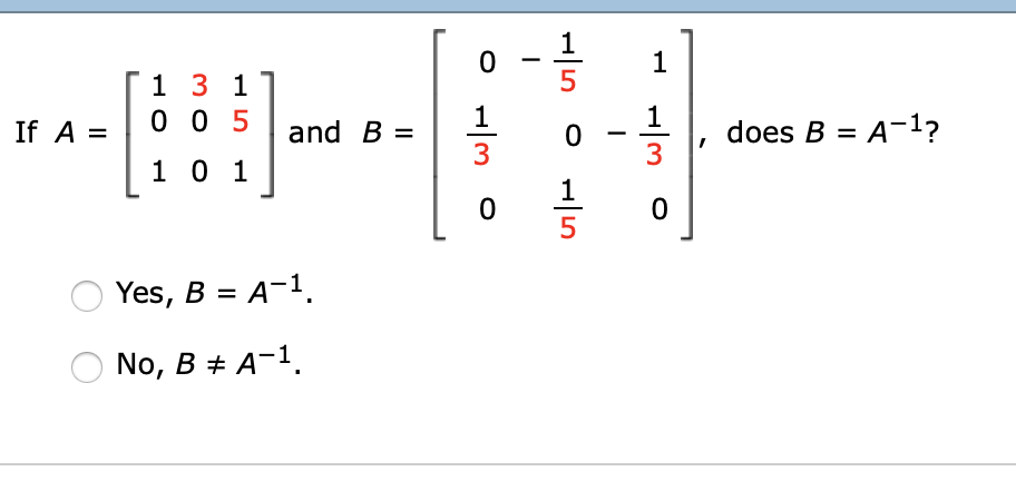 Answered: 1 1 5 1 3 1 0 0 5 1 1 If A = And B =… | Bartleby