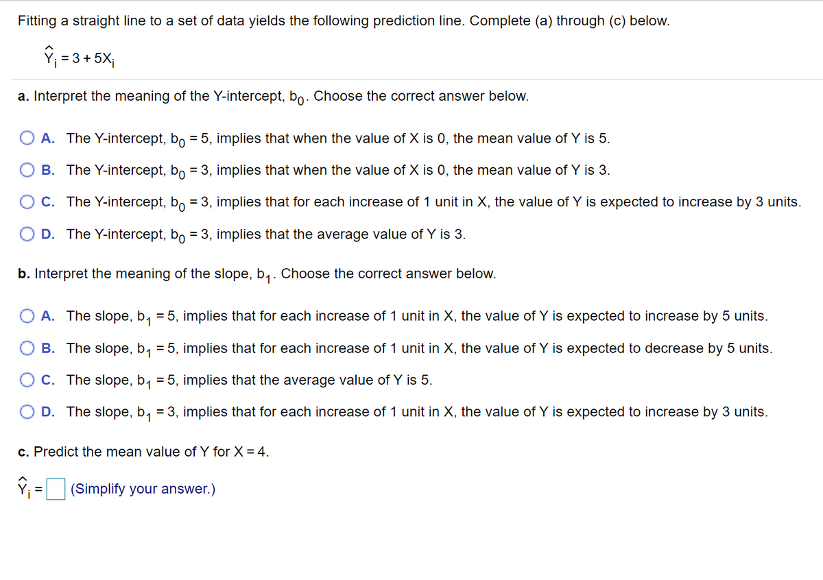 Answered Fitting A Straight Line To A Set Of Bartleby