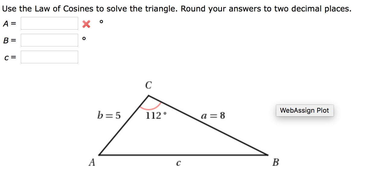 answered-use-the-law-of-cosines-to-solve-the-bartleby