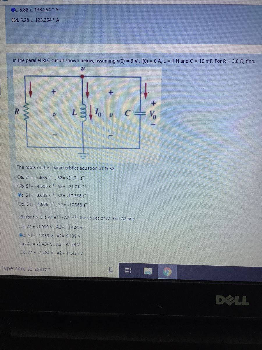 Answered In The Parallel Rlc Circuit Shown Bartleby