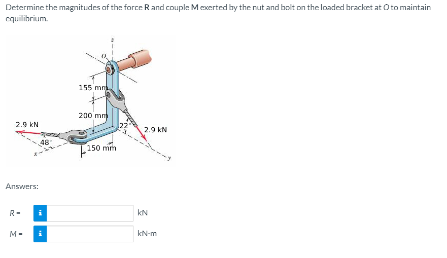 Answered Determine The Magnitudes Of The Force R Bartleby