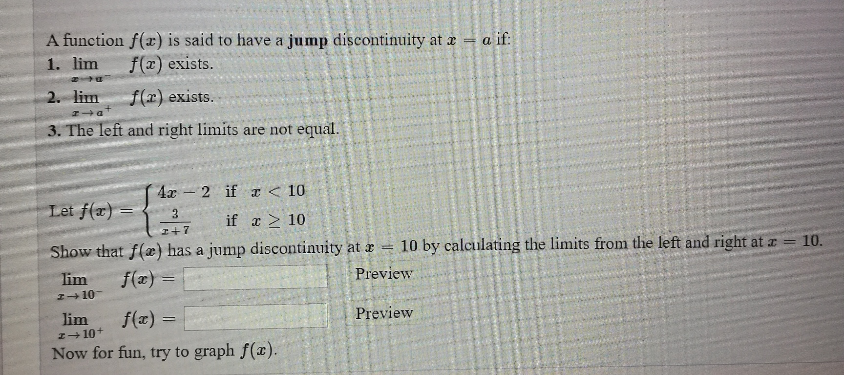 Answered A Function F X Is Said To Have A Jump Bartleby