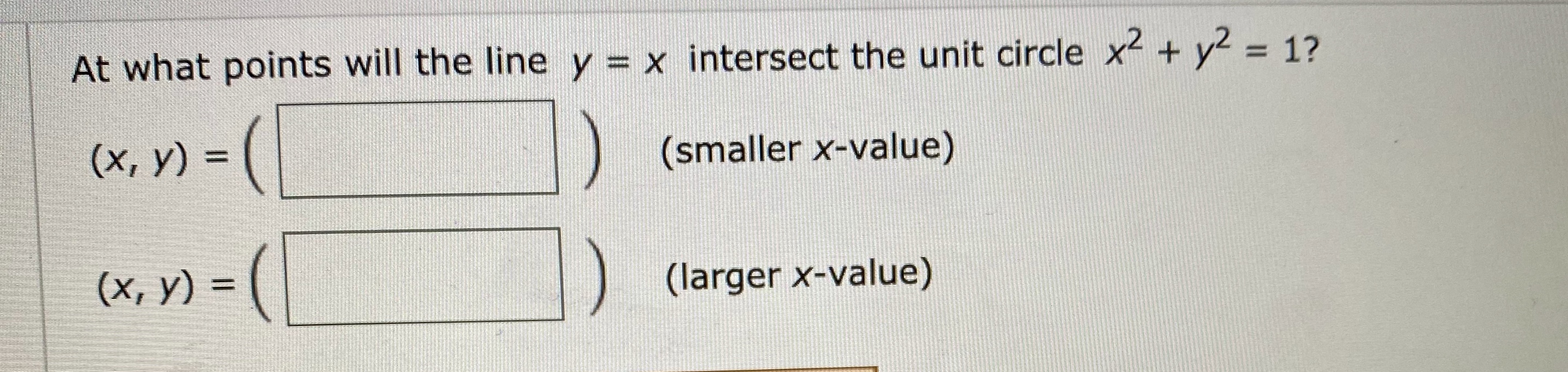 Answered At What Points Will The Line Y X Bartleby