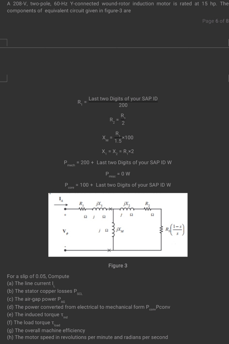 Answered A 8 V Two Pole 60 Hz Y Connected Bartleby