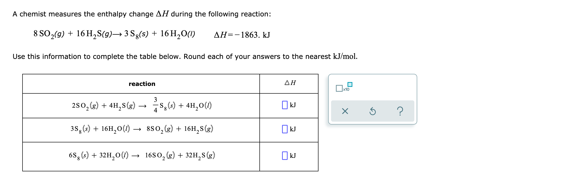 Answered A Chemist Measures The Enthalpy Change Bartleby