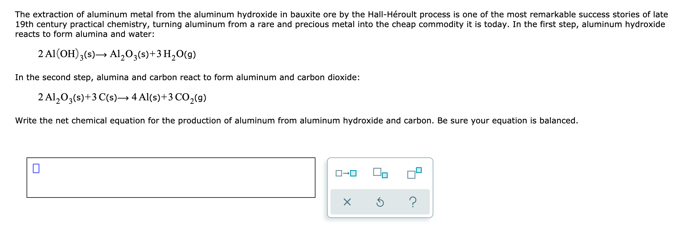 Answered: The extraction of aluminum metal from  bartleby