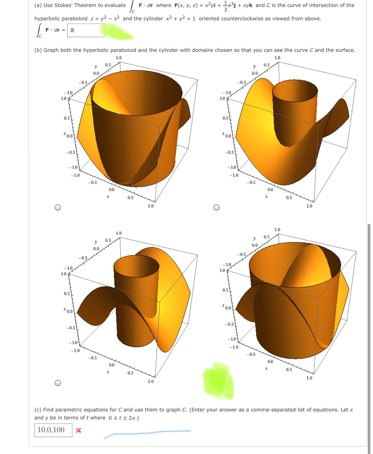 Answered A Use Stokes Theorem To Evaluate Bartleby