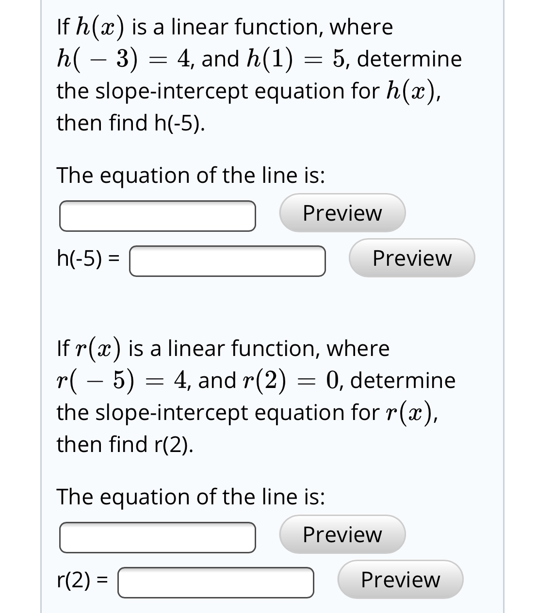 Answered If H X Is A Linear Function Where H Bartleby