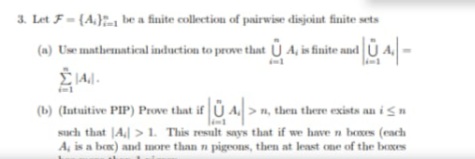 Answered 3 Let F A Be A Finite Collection Bartleby