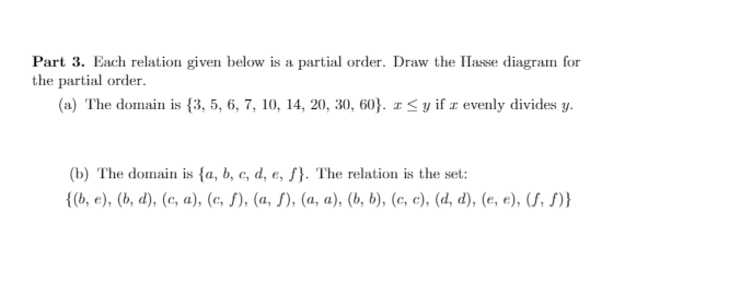 Answered Part 3 Each Relation Given Below Is A Bartleby