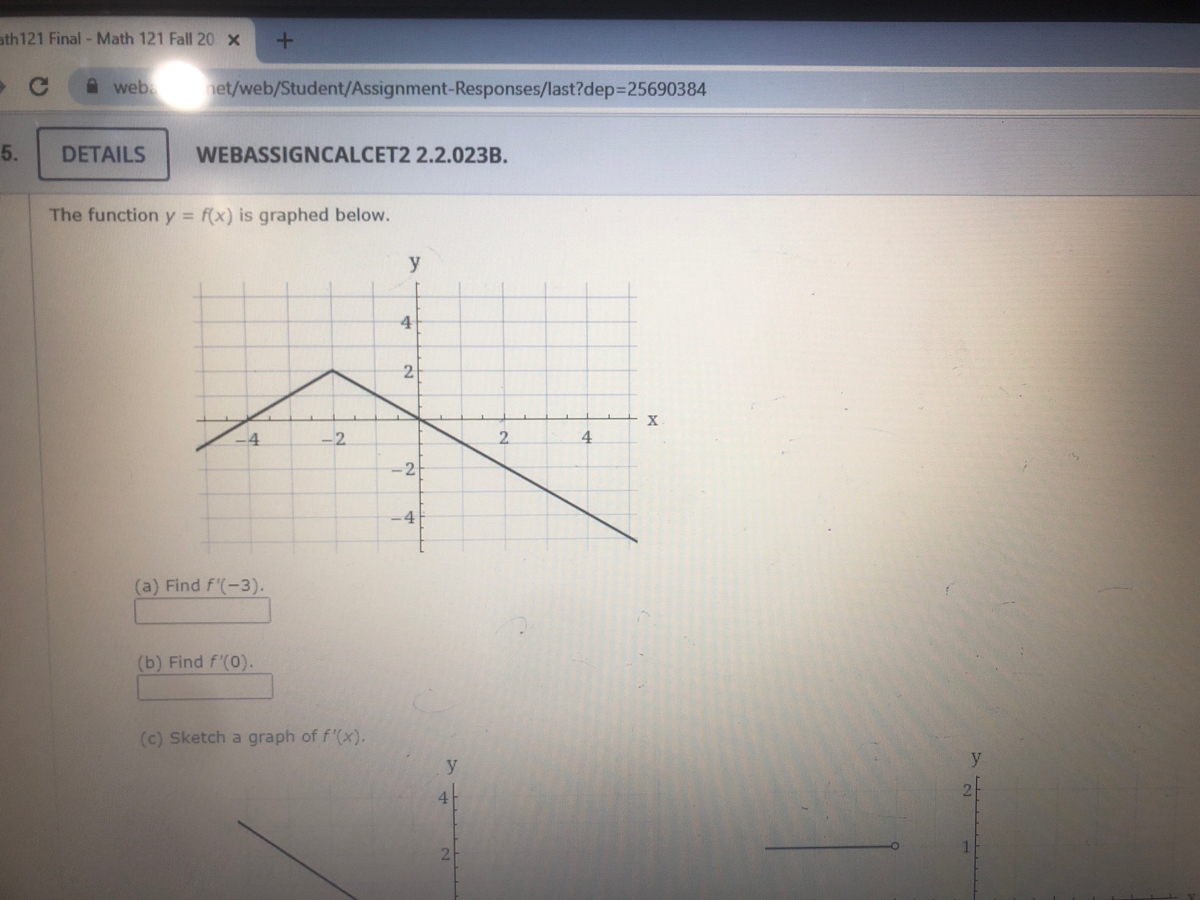 Answered The Function Y F X Is Graphed Below Bartleby