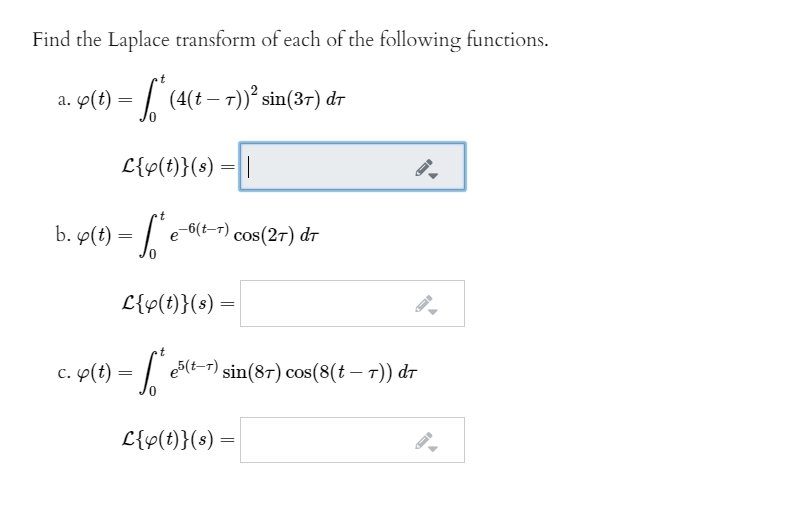 Answered Find The Laplace Transform Of Each Of Bartleby