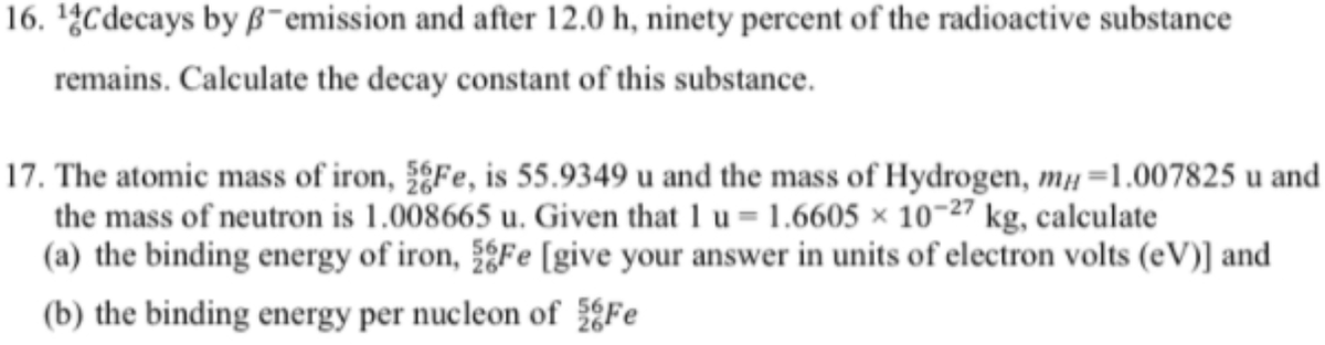 Answered 16 Cdecays By Ss Emission And After Bartleby