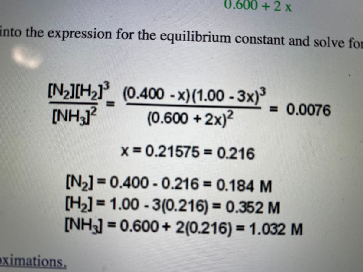Answered Nto The Expression For The Equilibrium Bartleby